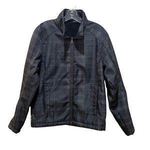 ZeroXposur Plaid Checkered Fleece Lined jacket Black Grey Men’s Size Small